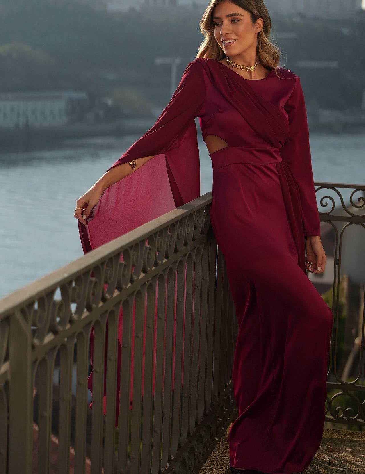 VESTIDO 'NICE' BURGUNDY