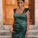VESTIDO 'VITORIA' VERDE GARRAFA
