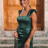 VESTIDO 'VITORIA' VERDE GARRAFA