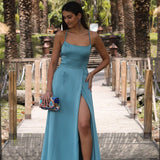 VESTIDO 'SAMANTHA' AZUL GRISÂCEO