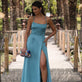 VESTIDO 'SAMANTHA' AZUL GRISÂCEO