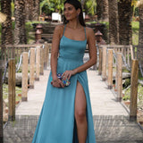 VESTIDO 'SAMANTHA' AZUL GRISÂCEO