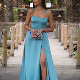 VESTIDO 'SAMANTHA' AZUL GRISÂCEO