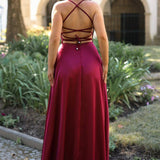 VESTIDO 'SAMANTHA' BORDÔ