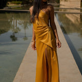 VESTIDO 'DELILAH' MOSTARDA