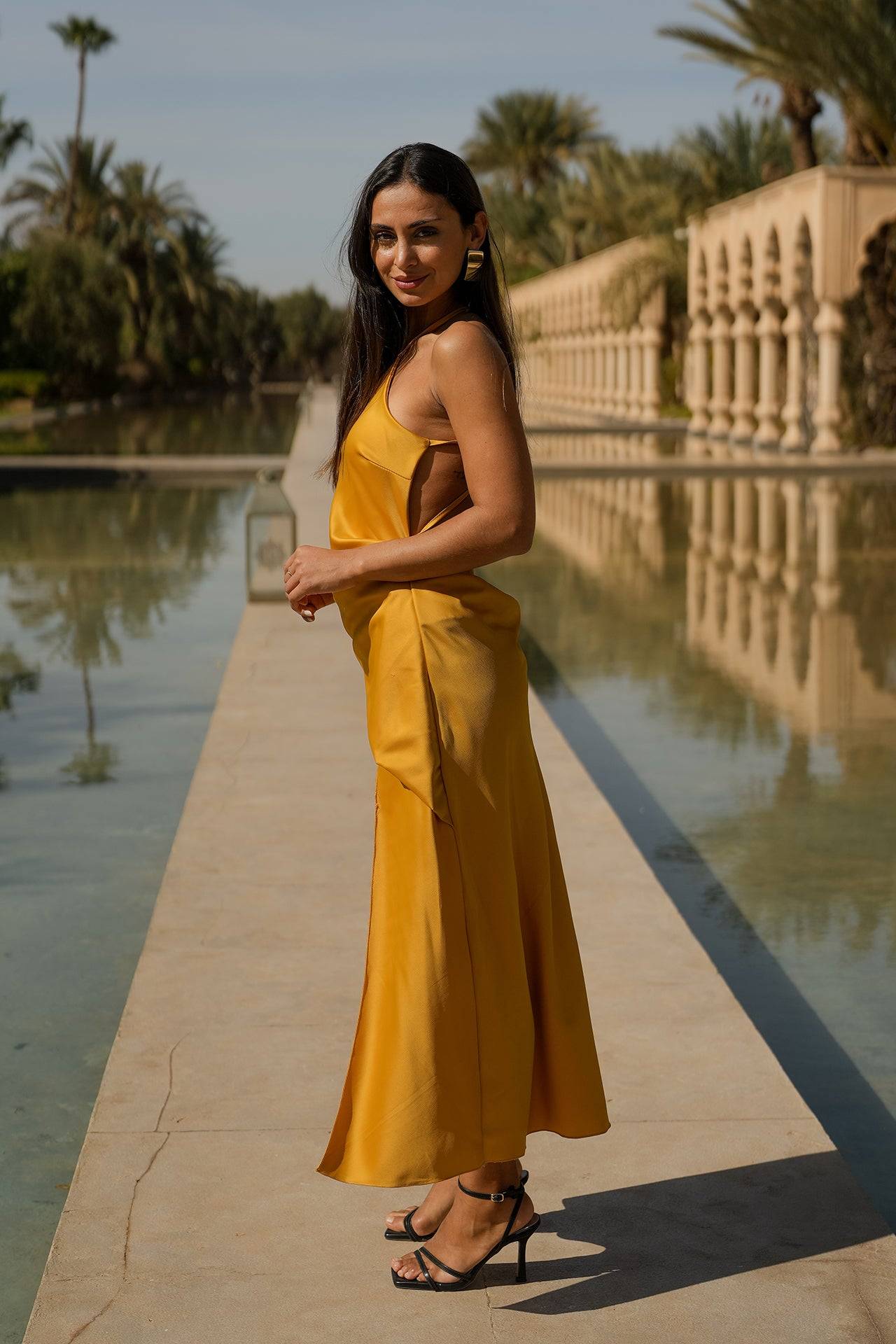 VESTIDO 'DELILAH' MOSTARDA