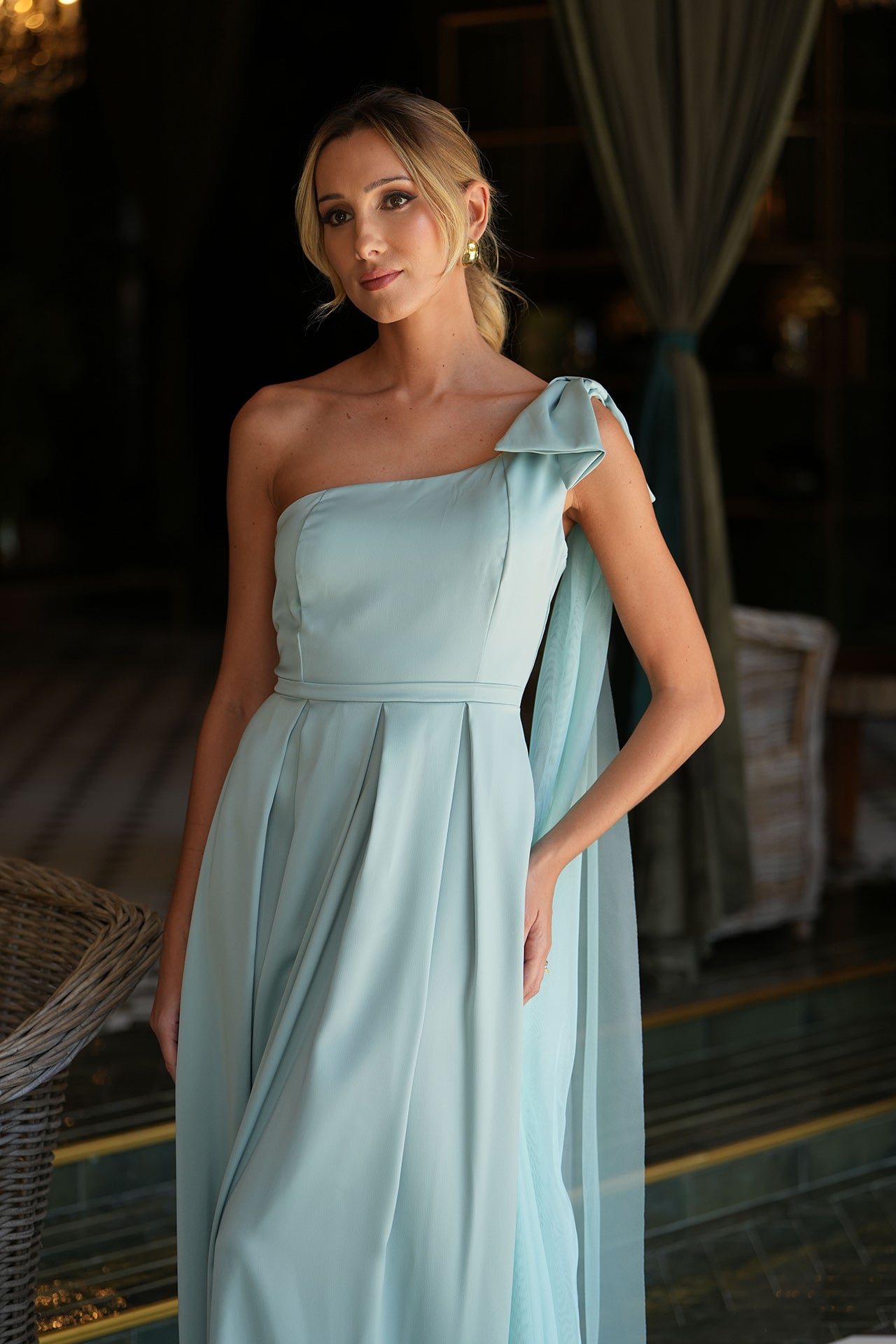 'FELICIA' DRESS SAGE BLUE