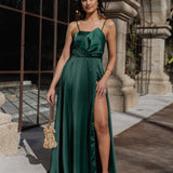 'AURORA' DRESS GREEN GARRAFA