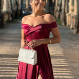 VESTIDO 'AMARI' BORDÔ