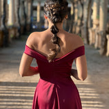 VESTIDO 'AMARI' BORDÔ