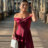 VESTIDO 'AMARI' BORDÔ