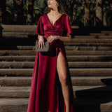 VESTIDO 'GISELLE' BURGUNDY
