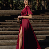 VESTIDO 'GISELLE' BURGUNDY