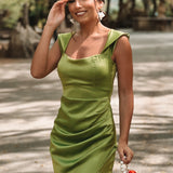 'TROPEZ' LIME GREEN DRESS