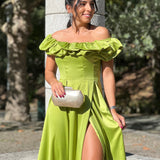 ROBE 'MARYA' VERT LIME