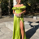 ROBE 'MARYA' VERT LIME