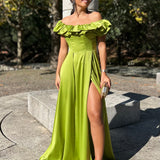 ROBE 'MARYA' VERT LIME