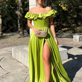 ROBE 'MARYA' VERT LIME