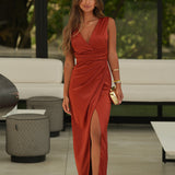 VESTIDO 'CLOE' TIJOLO