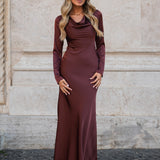 VESTIDO 'NEREID' RICH BROWN