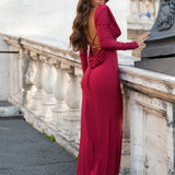 VESTIDO 'RAISA' BORDÔ