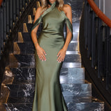 VESTIDO 'ROMANCE' VERDE OLIVA