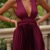 VESTIDO 'SOLAINE' BURGUNDY