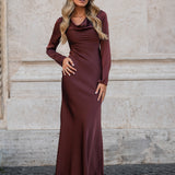 VESTIDO 'NEREID' RICH BROWN