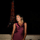 VESTIDO 'NINA' BURGUNDY