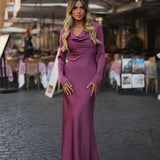 VESTIDO 'NEREID' MALVA