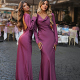 VESTIDO 'NEREID' MALVA