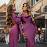 VESTIDO 'NEREID' MALVA