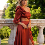 VESTIDO 'JOLENE' DARK TERRACOTTA