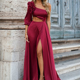 VESTIDO 'JOLENE' BORDÔ