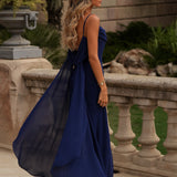 VESTIDO 'FONTELINA' AZUL MARINHO