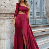 VESTIDO 'JOLENE' BORDÔ