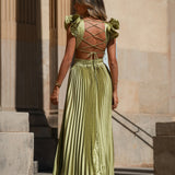 VESTIDO 'JOANNA' VERDE AMÊNDOA