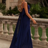 VESTIDO 'FONTELINA' AZUL MARINHO