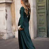 VESTIDO 'NEREID' VERDE GARRAFA