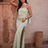 'BARBARA' DRESS SAGE GREEN