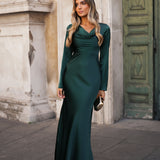 VESTIDO 'NEREID' VERDE GARRAFA
