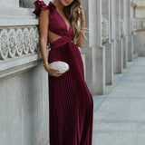 DRESS 'JOANNA' BURGUNDY