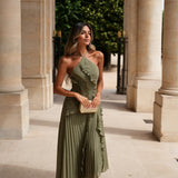 VESTIDO 'ANGELINE' VERDE OLIVA