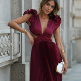 DRESS 'JOANNA' BURGUNDY