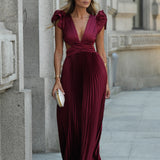 DRESS 'JOANNA' BURGUNDY