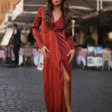VESTIDO 'MADELEINE' DARK TERRACOTTA
