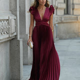 DRESS 'JOANNA' BURGUNDY