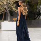 KLEID 'FONTELINA' DUNKELBLAU
