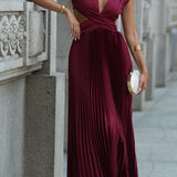 DRESS 'JOANNA' BURGUNDY