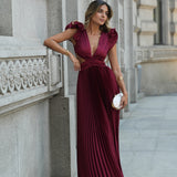 DRESS 'JOANNA' BURGUNDY